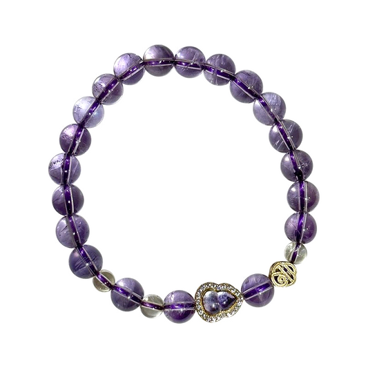 (18K emas) gelang nasib amethyst