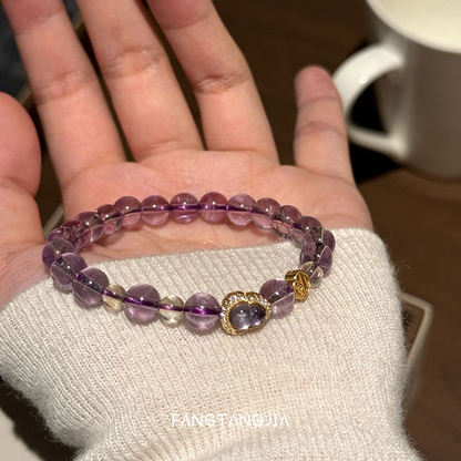 (18K emas) gelang nasib amethyst